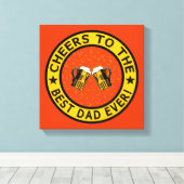 BESTE DAD EVER aangepaste canvasafdruk Canvas Afdruk (Insitu (Houten vloer))