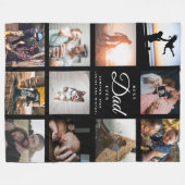 BESTE DAD EVER Modern Typografie-Vaderdag Fleece Deken (Voorkant (Horizontaal))