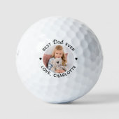 Beste DAD ooit Aangepaste Foto Aangepaste Naam Golfballen (Voorkant)