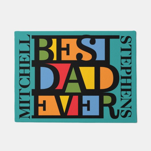 BESTE DAD OOIT, aangepaste naam deurmat (Voorkant)