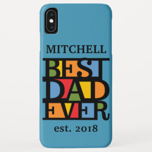 BESTE DAD OOIT, aangepaste naam en jaarlijkse tele iPhone XS Max Hoesje