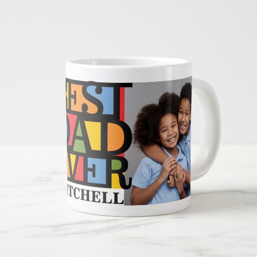 BESTE DAD OOIT, aangepaste naam Extra Grote Beker (Voorkant rechts)