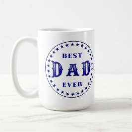 Beste DAD ooit Badge Logo Design Koffiemok