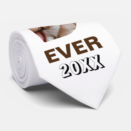 Beste DAD ooit Dad Letters 3 Foto's Collage Stropdas (Opgerold)