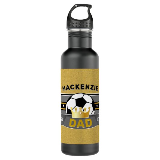 Beste DAD ooit FOOTBALL Sport Waterfles (Voorkant)