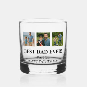 BESTE DAD OOIT - Gepersonaliseerde Vaderdag-foto Whisky Glas