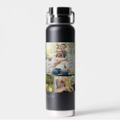 BESTE DAD OOIT Multi Photo Collage Modern Waterfles (Achterkant)