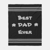 BESTE DAD OOIT Simple Modern Cool Script Black Fleece Deken (Voorkant)