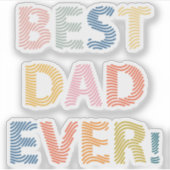 Beste DAD ooit Sticker (Voorkant)