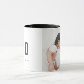 Beste DAD ooit Zwart Eenvoudige Foto Mok (Midden)