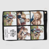 Beste DAD op basis van Par - persoonlijke 5 fotoco Golfhanddoek (Horizontaal)