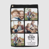 Beste DAD op basis van Par - persoonlijke 5 fotoco Golfhanddoek (Voorkant)