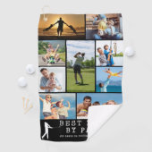 BESTE DAD VAN PAR 9 Foto-collage, speciaal geperso Golfhanddoek (Insitu)