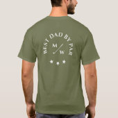 BESTE DAD VAN PAR FUNNY GOLF VADERDAG MONOGRAM T-SHIRT (Achterkant)