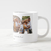 Beste Dada ooit 4 Fotocollage Eerste Vaderdag Extra Grote Beker (Rechts)