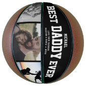 BESTE DADDY OOIT Cool Trendy Unieke fotocollage Basketbal (Verticaal)