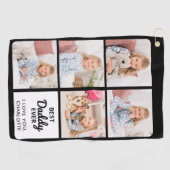 Beste DADDY ooit - Golfer - Persoonlijke 5 foto Golfhanddoek (Horizontaal)