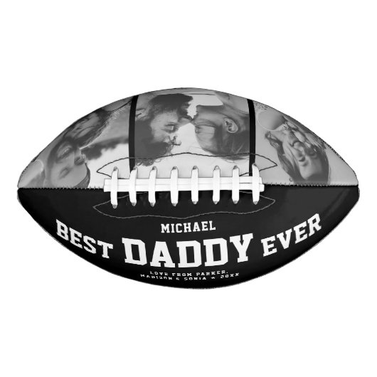 BESTE DADDY OOIT Modern Cool Black en White American Football (Voorkant)
