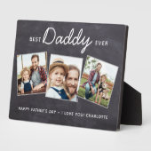 Beste DADDY ooit Persoonlijk 3 Foto Vaderdag Fotoplaat (Zijkant)