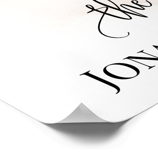 Beste dag bruiloft Datum Ja Dag Herfst Eucalyptus Poster (Hoek)