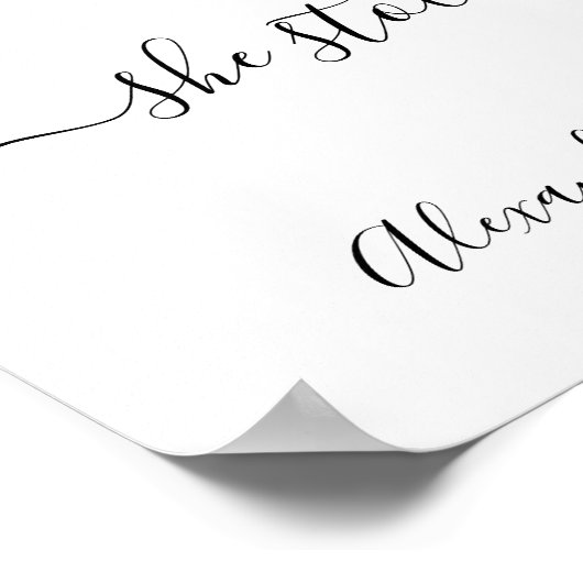 Beste dag bruiloft Datum Ja Dag Teken Poster (Hoek)