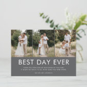 Beste dag elke 3 foto bruiloft bedankt (Staand voorkant)