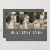 Beste dag elke 3 foto bruiloft bedankt (Voorkant / Achterkant)