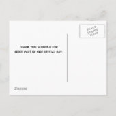 Beste dag moderne fotobruiloft bedankt aankondigingskaart (Achterkant)