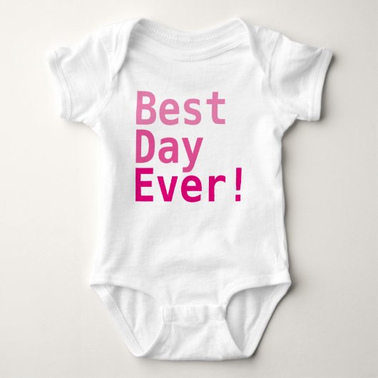 Beste dag ooit! Aangepaste Baby Jersey Bodysuit (Voorkant)