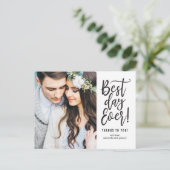 Beste dag ooit bewerkbare KLEUR Dank u Briefkaart (Staand voorkant)