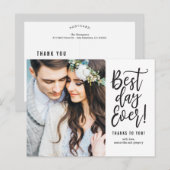 Beste dag ooit bewerkbare KLEUR Dank u Briefkaart (Voorkant / Achterkant)