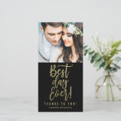 Beste Dag Ooit BEWERKBARE KLEUR Dank u Kaarten (Staand voorkant)