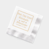 Beste. Dag. Ooit! Bride bruidegom Namen Typografie Folie Servetten (Links)