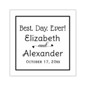 Beste. Dag. Ooit! Bruid Bruidegom Namen Typografie Rubberstempel (Afrduk)