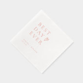 Beste dag ooit bruiloft folie servetten (Rechts)