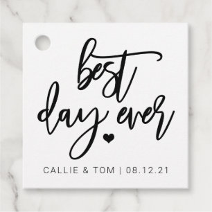 Beste dag ooit bruiloft gunst Label