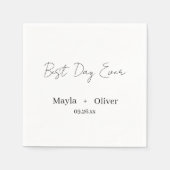 beste dag ooit bruiloft servetten (Voorkant)