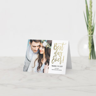 Beste dag ooit EDITABLE KLEUR Hartelijk dank Bedankkaart