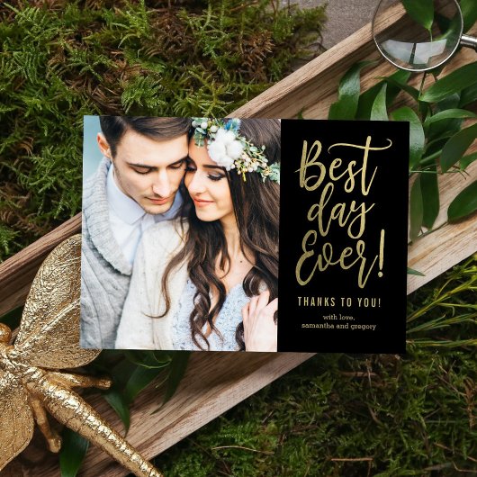 Beste dag ooit EDITABLE KLOR Dank u wel Kaart Notitiekaartje