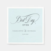 BESTE DAG OOIT! Elegant, bruiloft Servet (Voorkant)