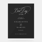 BESTE DAG OOIT! Elegant, trouwbanner Acryl Bord (Voorkant)