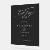 BESTE DAG OOIT! Elegant, trouwbanner Acryl Bord (Hoek)