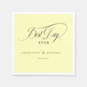 BESTE DAG Ooit!  Elegant, Trouwen Servet (Voorkant)