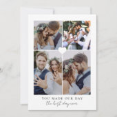 Beste dag ooit Fotocollage bruiloft Bedankkaart (Voorkant)