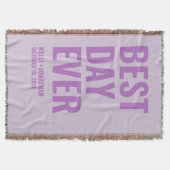 Beste dag ooit gepersonaliseerde bruiloft deken ca (Voorkant)