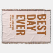 Beste dag ooit gepersonaliseerde bruiloft deken ca (Voorkant)