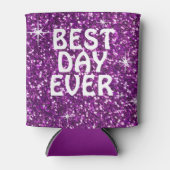 BESTE DAG OOIT | Glitter paarse Blikjeskoeler (Voorkant)