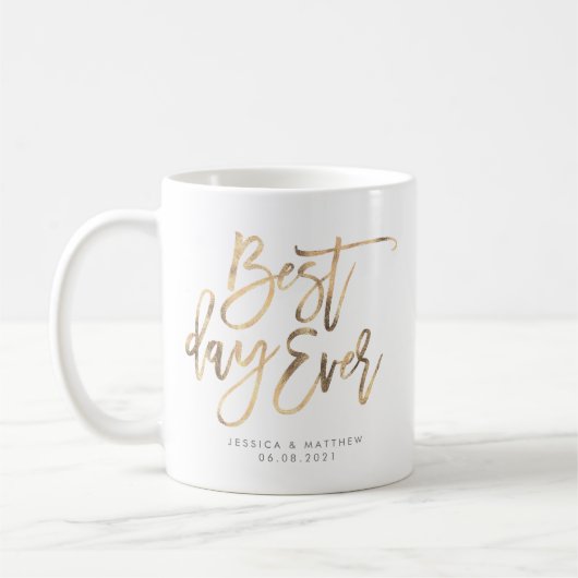 Beste dag ooit Gold Calligrafie Koffiemok (Links)