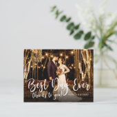 Beste dag ooit legant foto bruiloft Hartelijk dank Briefkaart (Staand voorkant)