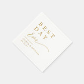 Beste dag ooit | Minimale dag van het witte huweli Servet (Hoek)